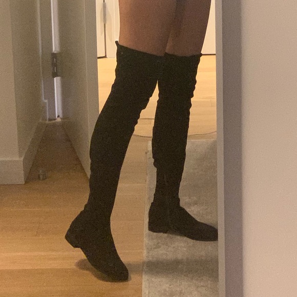 ASOS Shoes - Asos suede-like over the knee flat boots size 9
